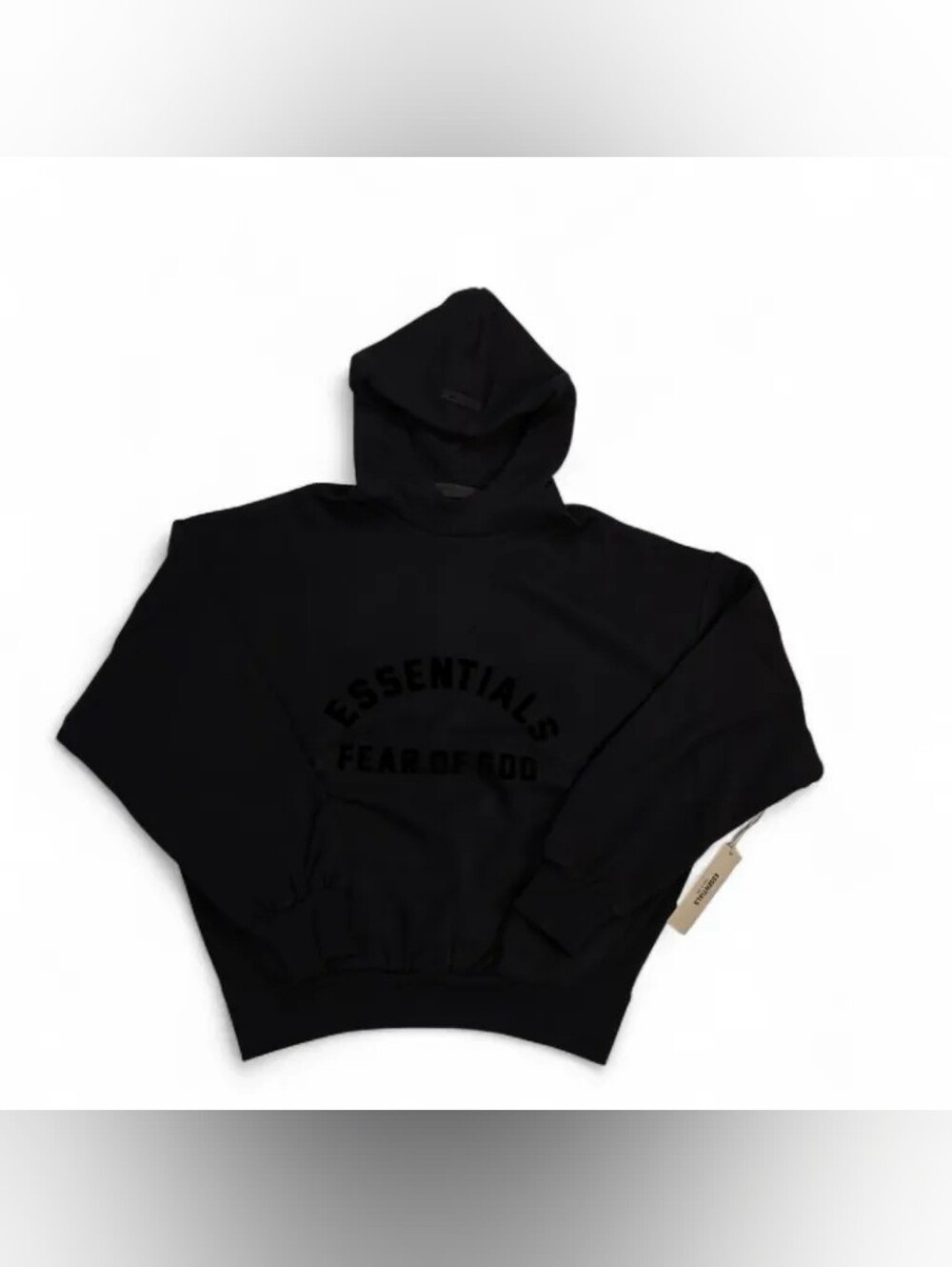 Fear of God Essentials Arch Logo Hoodie 'Jet Black' SS23